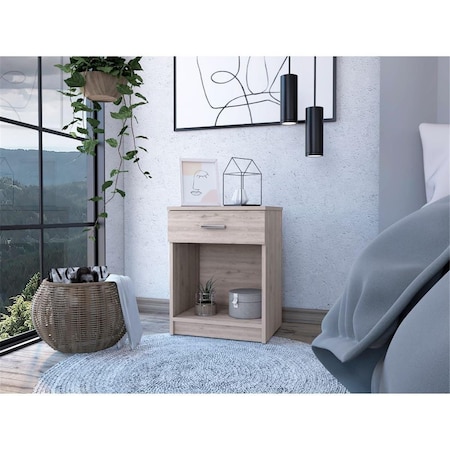 Gfancy Fixtures Sophisticated & Stylish Eco Nightstand, Light Grey GF3102170